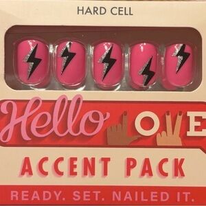 Hard Cell Pink Lightning Nail Set